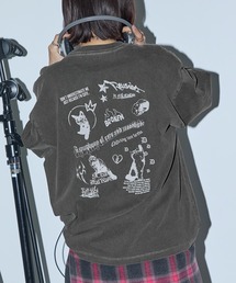 Anchor Smith | ヴィンテージ加工 オーバーサイズ アニマルデザイン半袖Tシャツ(Tシャツ/カットソー)