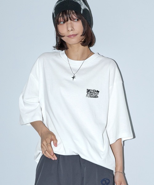Anchor Smith（アンカー スミス）の「ヴィンテージ加工 オーバーサイズ アニマルデザイン半袖Tシャツ（Tシャツ/カットソー・レディース・ブラック/オフホワイト/ブラック系・M/L）」の22枚目の写真