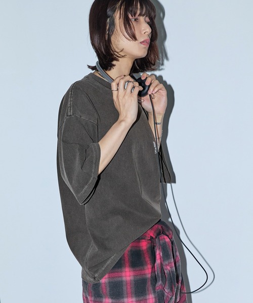 Anchor Smith（アンカー スミス）の「ヴィンテージ加工 オーバーサイズ アニマルデザイン半袖Tシャツ（Tシャツ/カットソー・レディース・ブラック/オフホワイト/ブラック系・M/L）」の6枚目の写真