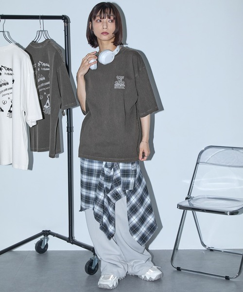 Anchor Smith（アンカー スミス）の「ヴィンテージ加工 オーバーサイズ アニマルデザイン半袖Tシャツ（Tシャツ/カットソー・レディース・ブラック/オフホワイト/ブラック系・M/L）」の18枚目の写真