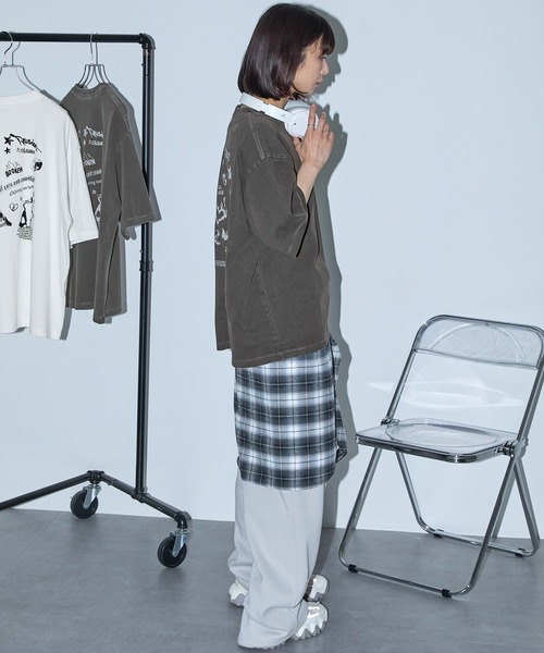 Anchor Smith（アンカー スミス）の「ヴィンテージ加工 オーバーサイズ アニマルデザイン半袖Tシャツ（Tシャツ/カットソー・レディース・ブラック/オフホワイト/ブラック系・M/L）」の19枚目の写真