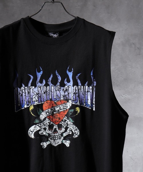 Ed Hardy(エドハーディー)の「ED HARDY ノースリーブTシャツ(Tシャツ/カットソー・メンズ・ブラック系3/ブラック系2/ブラック系4/ブラック系1・L/M)」の1枚目の写真