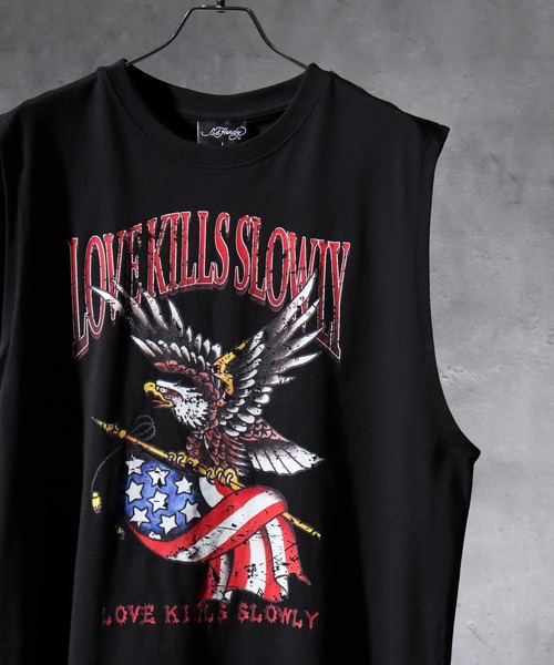 Ed Hardy(エドハーディー)の「ED HARDY ノースリーブTシャツ(Tシャツ/カットソー・メンズ・ブラック系3/ブラック系2/ブラック系4/ブラック系1・L/M)」の3枚目の写真