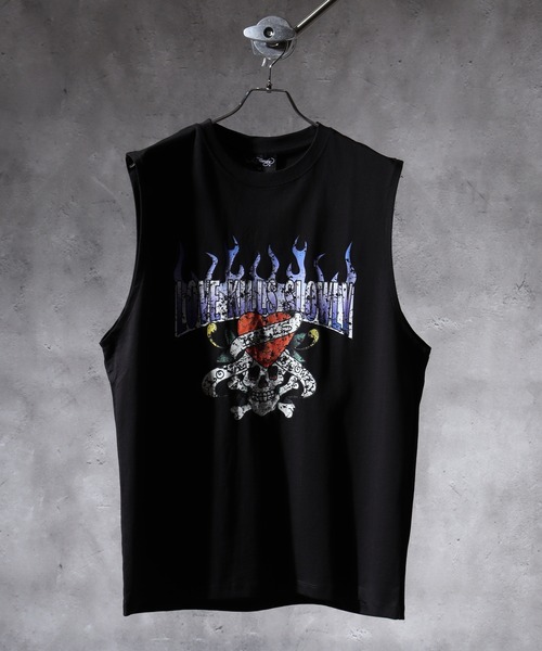 Ed Hardy(エドハーディー)の「ED HARDY ノースリーブTシャツ(Tシャツ/カットソー・メンズ・ブラック系3/ブラック系2/ブラック系4/ブラック系1・L/M)」の15枚目の写真