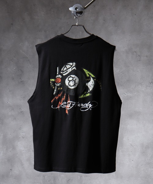 Ed Hardy(エドハーディー)の「ED HARDY ノースリーブTシャツ(Tシャツ/カットソー・メンズ・ブラック系3/ブラック系2/ブラック系4/ブラック系1・L/M)」の7枚目の写真