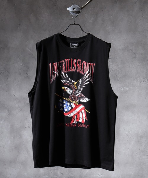 Ed Hardy(エドハーディー)の「ED HARDY ノースリーブTシャツ(Tシャツ/カットソー・メンズ・ブラック系3/ブラック系2/ブラック系4/ブラック系1・L/M)」の9枚目の写真