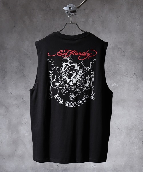 Ed Hardy(エドハーディー)の「ED HARDY ノースリーブTシャツ(Tシャツ/カットソー・メンズ・ブラック系3/ブラック系2/ブラック系4/ブラック系1・L/M)」の13枚目の写真