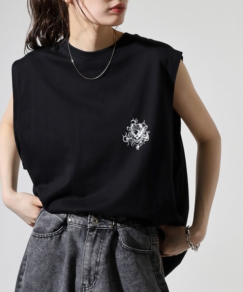 Ed Hardy(エドハーディー)の「ED HARDY ノースリーブTシャツ(Tシャツ/カットソー・メンズ・ブラック系3/ブラック系2/ブラック系4/ブラック系1・L/M)」の21枚目の写真