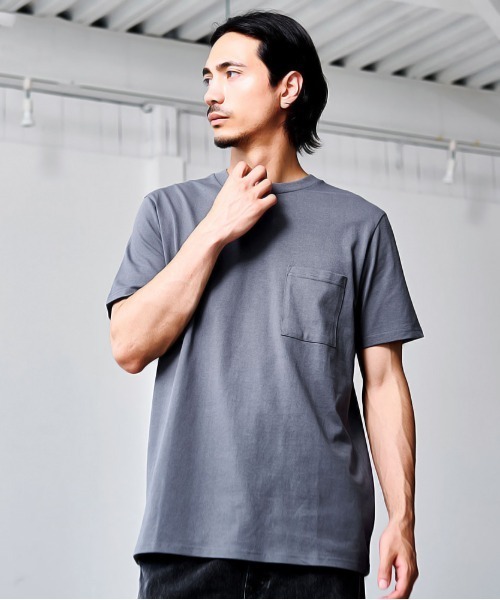 Goodwear(グッドウェア)の「『Goodwear/グッドウェア』吸水速乾ポケット付き半袖Tシャツ(Tシャツ/カットソー・メンズ・ブラック/グレー/スモーキーグリーン系/ホワイト/ネイビー・L/M/XL/S)」の3枚目の写真