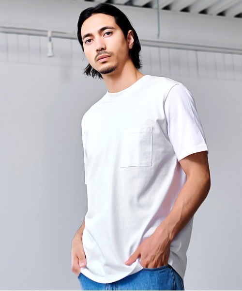 Goodwear(グッドウェア)の「『Goodwear/グッドウェア』吸水速乾ポケット付き半袖Tシャツ(Tシャツ/カットソー・メンズ・ブラック/グレー/スモーキーグリーン系/ホワイト/ネイビー・L/M/XL/S)」の2枚目の写真