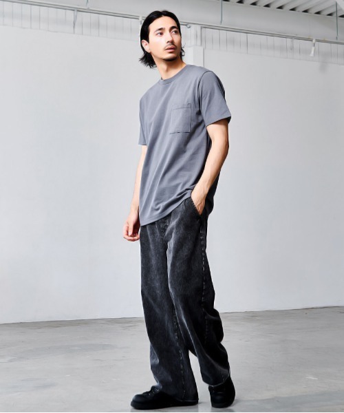 Goodwear(グッドウェア)の「『Goodwear/グッドウェア』吸水速乾ポケット付き半袖Tシャツ(Tシャツ/カットソー・メンズ・ブラック/グレー/スモーキーグリーン系/ホワイト/ネイビー・L/M/XL/S)」の15枚目の写真