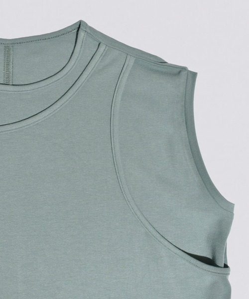 kiehtova（キエトヴァ）の「【kiehtova】LAYERED TANK TOPS/レイヤード タンクトップス（タンクトップ・レディース・ブラウン/ホワイト/グリーン・FREE）」の17枚目の写真