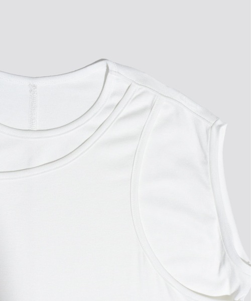 kiehtova（キエトヴァ）の「【kiehtova】LAYERED TANK TOPS/レイヤード タンクトップス（タンクトップ・レディース・ブラウン/ホワイト/グリーン・FREE）」の10枚目の写真