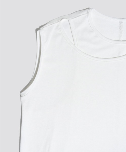 kiehtova（キエトヴァ）の「【kiehtova】LAYERED TANK TOPS/レイヤード タンクトップス（タンクトップ・レディース・ブラウン/ホワイト/グリーン・FREE）」の11枚目の写真