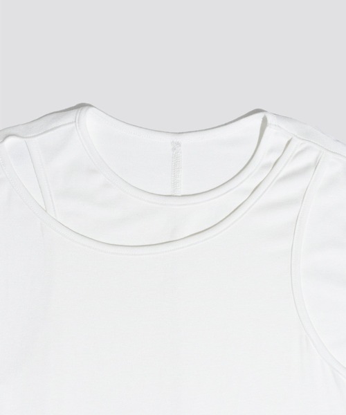 kiehtova（キエトヴァ）の「【kiehtova】LAYERED TANK TOPS/レイヤード タンクトップス（タンクトップ・レディース・ブラウン/ホワイト/グリーン・FREE）」の12枚目の写真