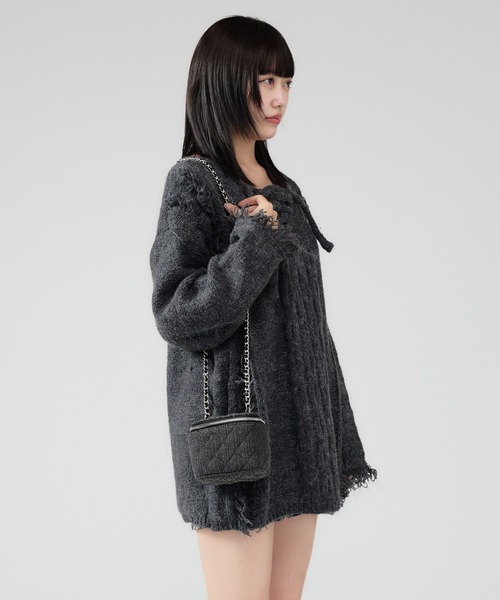 [IONSEOUL]Square Quilting Cross バッグ★韓国ファッション★ セール】スクエアチェーンキルティングミニバッグ（ハンドバッグ