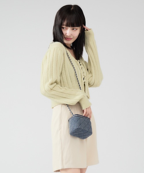Chick(チック)の「Quilting Square Puch / キルティングスクエアポーチ バニティバッグ(ショルダーバッグ・レディース・ネイビー/ブルー/ブラック・FREE)」の18枚目の写真
