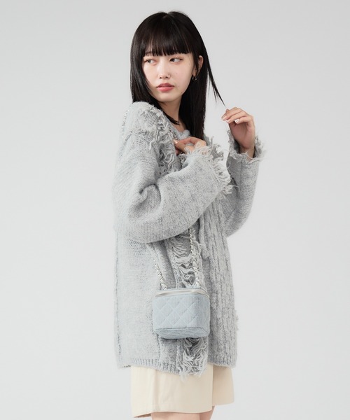 Chick(チック)の「Quilting Square Puch / キルティングスクエアポーチ バニティバッグ(ショルダーバッグ・レディース・ネイビー/ブルー/ブラック・FREE)」の12枚目の写真