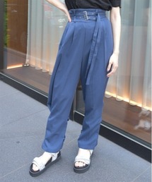 axes femme | ダブルベルトワイドパンツ(その他パンツ)