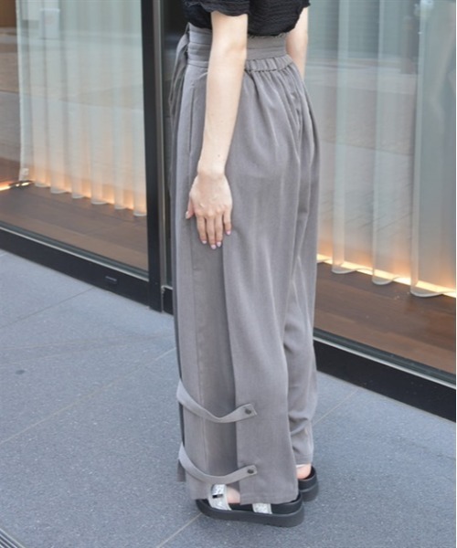 axes femme（アクシーズファム）の「ダブルベルトワイドパンツ（その他パンツ・レディース・チャコール/ネイビー/ブラック・FREE）」の5枚目の写真