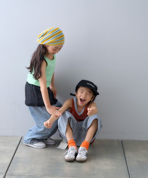 CIAOPANIC TYPY（チャオパニックティピー）の「【KIDS】メッシュレイヤードリブタンクトップ（タンクトップ・キッズ・ピンク/ブラウン/ベージュ/ブラック・XX-LARGE/SMALL/MEDIUM/LARGE/X-LARGE）」の6枚目の写真