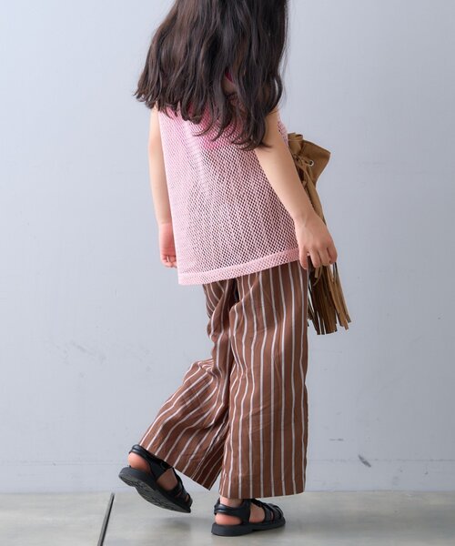 CIAOPANIC TYPY（チャオパニックティピー）の「【KIDS】メッシュレイヤードリブタンクトップ（タンクトップ・キッズ・ピンク/ブラウン/ベージュ/ブラック・XX-LARGE/SMALL/MEDIUM/LARGE/X-LARGE）」の16枚目の写真