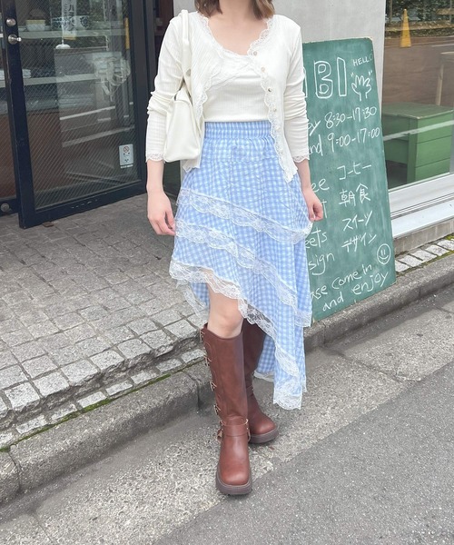 frunco(フランコ)の「ギンガムチェックアシメスカート(スカート・レディース・ピンク/ブラック/ブルー・MEDIUM)」の18枚目の写真