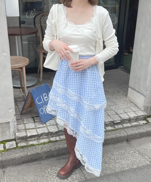 frunco(フランコ)の「ギンガムチェックアシメスカート(スカート・レディース・ピンク/ブラック/ブルー・MEDIUM)」の22枚目の写真
