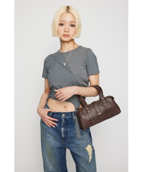 LAGUA GEM（ラグアジェム）の「DOCKING STUDS バッグ（ハンドバッグ・レディース・ブラック/ブラウン・FREE）」の11枚目の写真