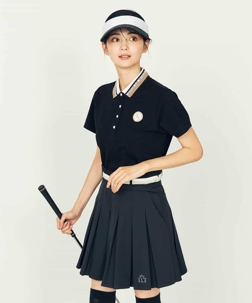 a.v.v（アーヴェヴェ）の「レディースゴルフウエア/ポロシャツ（Tシャツ/カットソー・レディース・ホワイト/ブラック・40/38/36）」の19枚目の写真