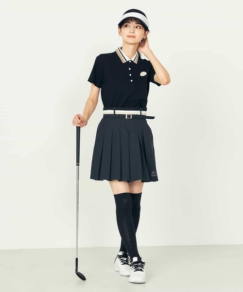 a.v.v（アーヴェヴェ）の「レディースゴルフウエア/ポロシャツ（Tシャツ/カットソー・レディース・ホワイト/ブラック・40/38/36）」の16枚目の写真