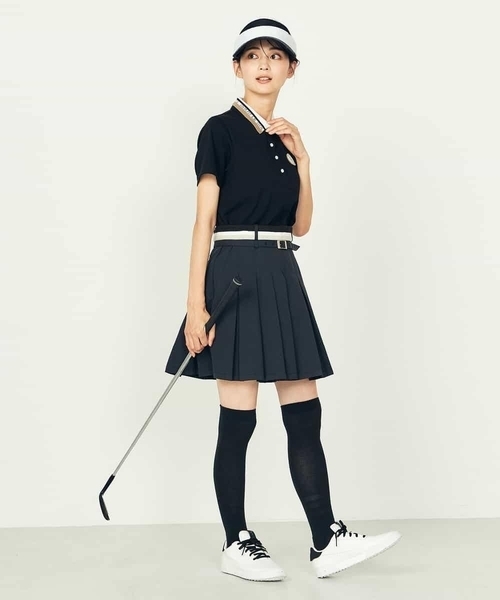 a.v.v（アーヴェヴェ）の「レディースゴルフウエア/ポロシャツ（Tシャツ/カットソー・レディース・ホワイト/ブラック・40/38/36）」の15枚目の写真