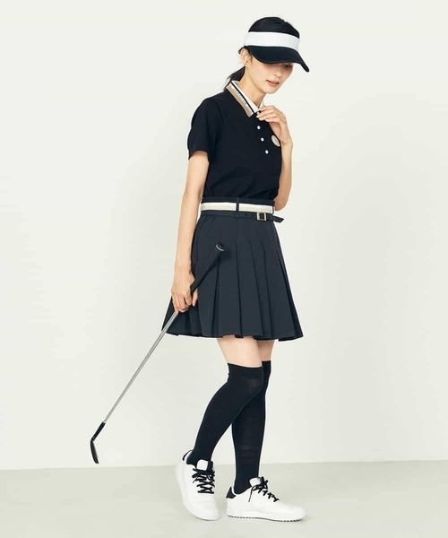 a.v.v（アーヴェヴェ）の「レディースゴルフウエア/ポロシャツ（Tシャツ/カットソー・レディース・ホワイト/ブラック・40/38/36）」の14枚目の写真