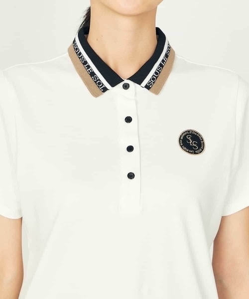 a.v.v（アーヴェヴェ）の「レディースゴルフウエア/ポロシャツ（Tシャツ/カットソー・レディース・ホワイト/ブラック・40/38/36）」の9枚目の写真