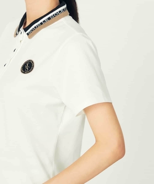 a.v.v（アーヴェヴェ）の「レディースゴルフウエア/ポロシャツ（Tシャツ/カットソー・レディース・ホワイト/ブラック・40/38/36）」の8枚目の写真