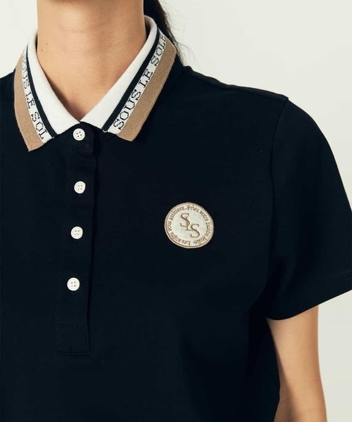 a.v.v（アーヴェヴェ）の「レディースゴルフウエア/ポロシャツ（Tシャツ/カットソー・レディース・ホワイト/ブラック・40/38/36）」の3枚目の写真