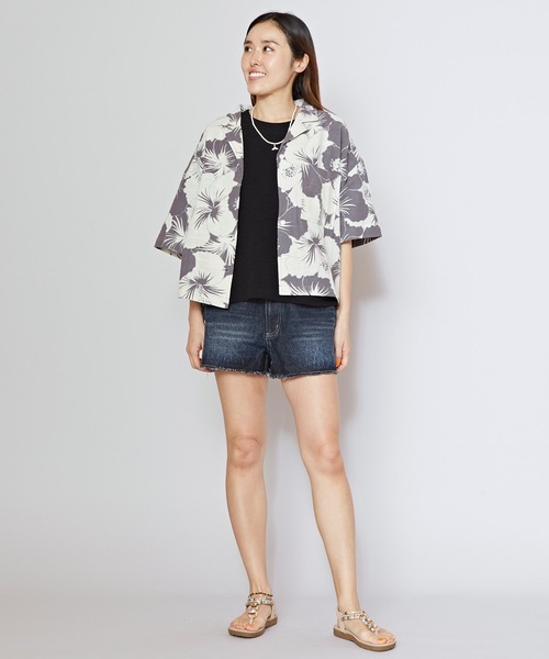 ブラウス シャツ 「Kahiko」SURF＆Palms レイキーシャツ レディース Kahiko ブラウス シャツ 「Kahiko」SURF＆Palms レイキーシャツ