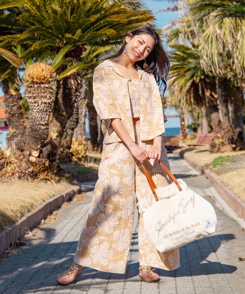 ブラウス シャツ 「Kahiko」SURF＆Palms レイキーシャツ レディース Kahiko ブラウス シャツ 「Kahiko」SURF＆Palms レイキーシャツ