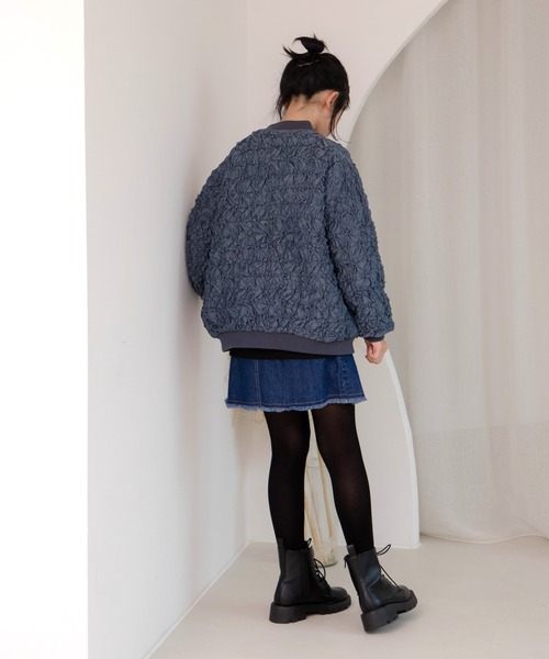 MAKE YOUR DAY（メイクユアデイ）の「シャーリングシアーブルゾン■150.160cm（ブルゾン・キッズ・ブラック/グレー・160/150）」の9枚目の写真