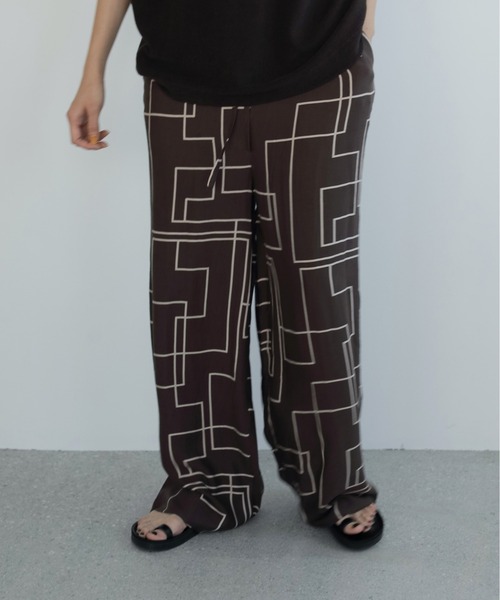 パンツ anuke Geometric Pants ànuke online store（アンヌーク） / Geometric Satin
