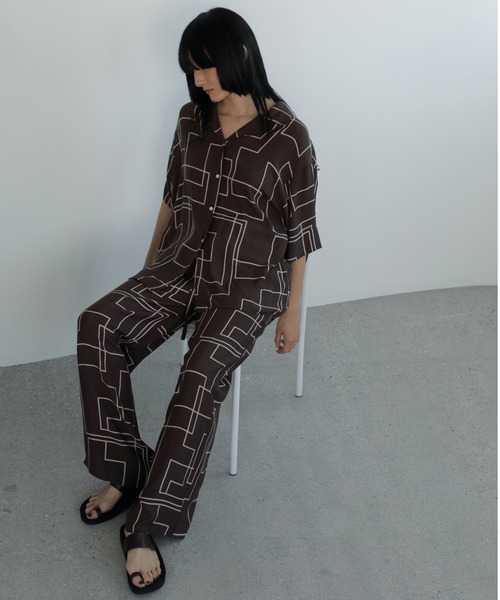 パンツ anuke Geometric Pants ànuke online store（アンヌーク） / Geometric Satin