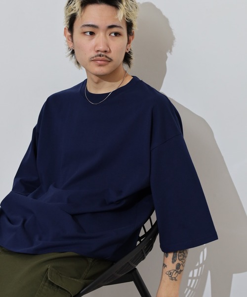 FUNALIVE(ファンアライブ)の「無地 ヘビーウエイト ラウンドテール 半袖 Tシャツ ワイドシルエット(Tシャツ/カットソー・メンズ・チャコールグレー/ホワイト/ネイビー・LL/M/L)」の1枚目の写真