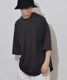 無地 ヘビーウエイト ラウンドテール 半袖 Tシャツ ワイドシルエット