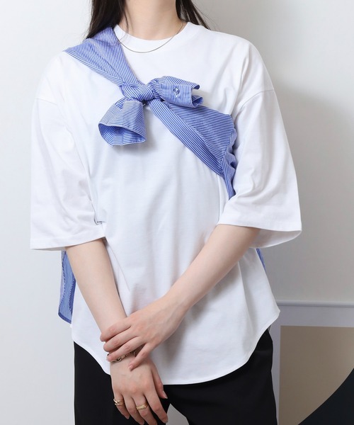 FUNALIVE(ファンアライブ)の「無地 ヘビーウエイト ラウンドテール 半袖 Tシャツ ワイドシルエット(Tシャツ/カットソー・メンズ・チャコールグレー/ホワイト/ネイビー・LL/M/L)」の11枚目の写真