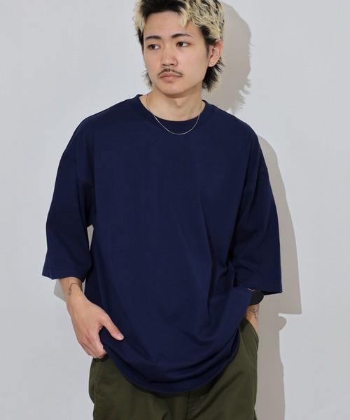 FUNALIVE(ファンアライブ)の「無地 ヘビーウエイト ラウンドテール 半袖 Tシャツ ワイドシルエット(Tシャツ/カットソー・メンズ・チャコールグレー/ホワイト/ネイビー・LL/M/L)」の21枚目の写真