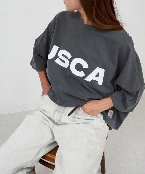 gossara(ゴサラ)の「プリントボリュームT(Tシャツ/カットソー・レディース・ネイビー/アイボリー/チャコール/ブラウン・FREE)」の2枚目の写真