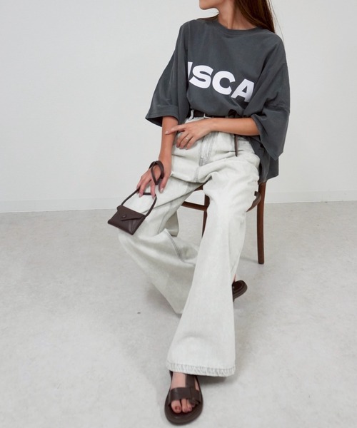 gossara(ゴサラ)の「プリントボリュームT(Tシャツ/カットソー・レディース・ネイビー/アイボリー/チャコール/ブラウン・FREE)」の17枚目の写真
