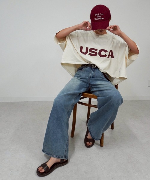 gossara(ゴサラ)の「プリントボリュームT(Tシャツ/カットソー・レディース・ネイビー/アイボリー/チャコール/ブラウン・FREE)」の10枚目の写真