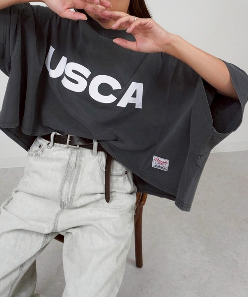 gossara(ゴサラ)の「プリントボリュームT(Tシャツ/カットソー・レディース・ネイビー/アイボリー/チャコール/ブラウン・FREE)」の16枚目の写真