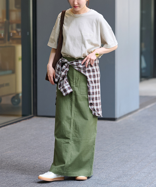 ハーフスリーブロゴTEE 25AW新作］刺繍ロゴハーフスリーブT（Tシャツ/カットソー
